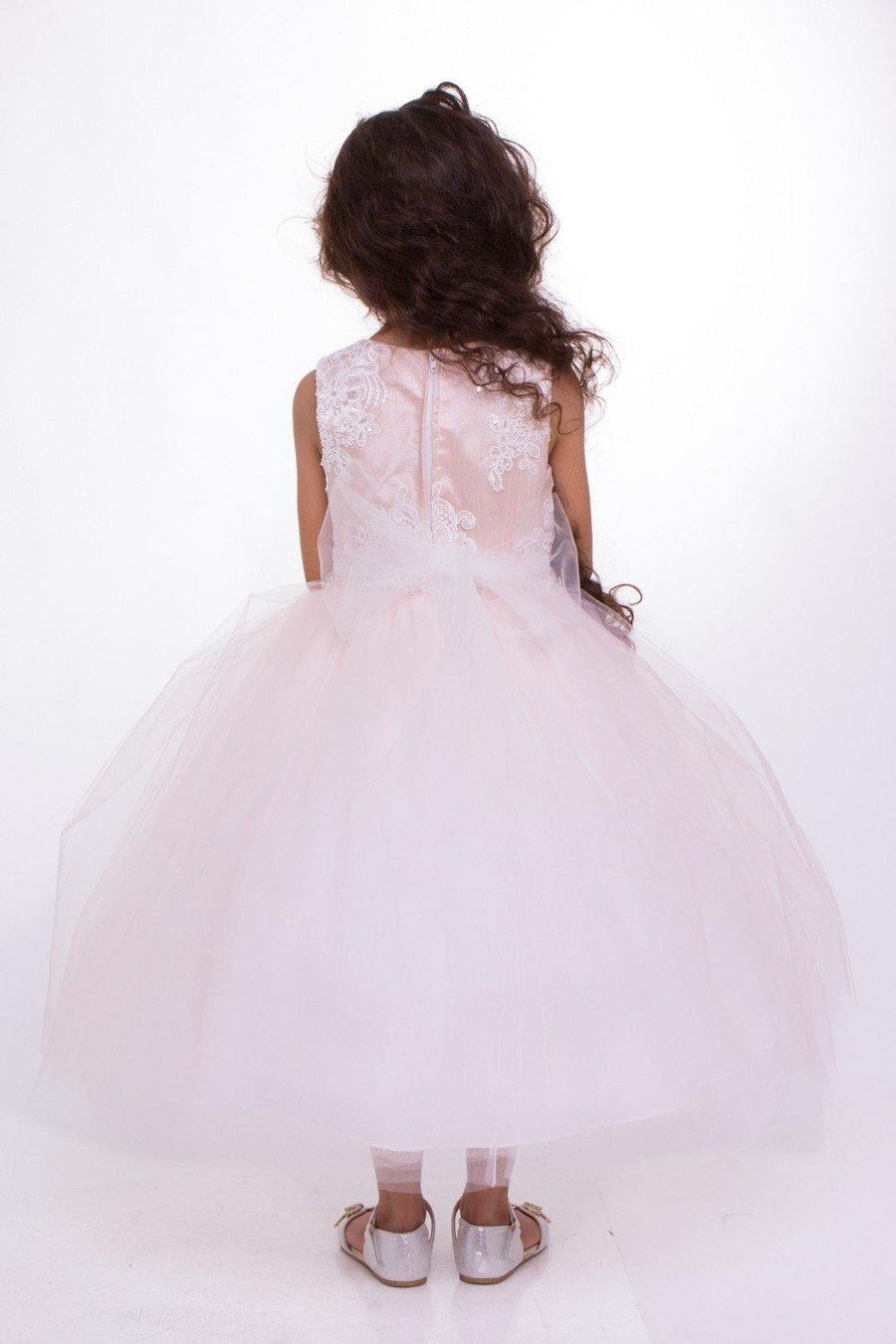 Long Sleeveless Flower Girl Dress - The Dress Outlet Petite Adele