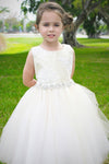 Long Sleeveless Flower Girl Dress - The Dress Outlet Petite Adele