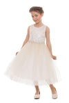 Long Sleeveless Flower Girl Dress - The Dress Outlet Petite Adele