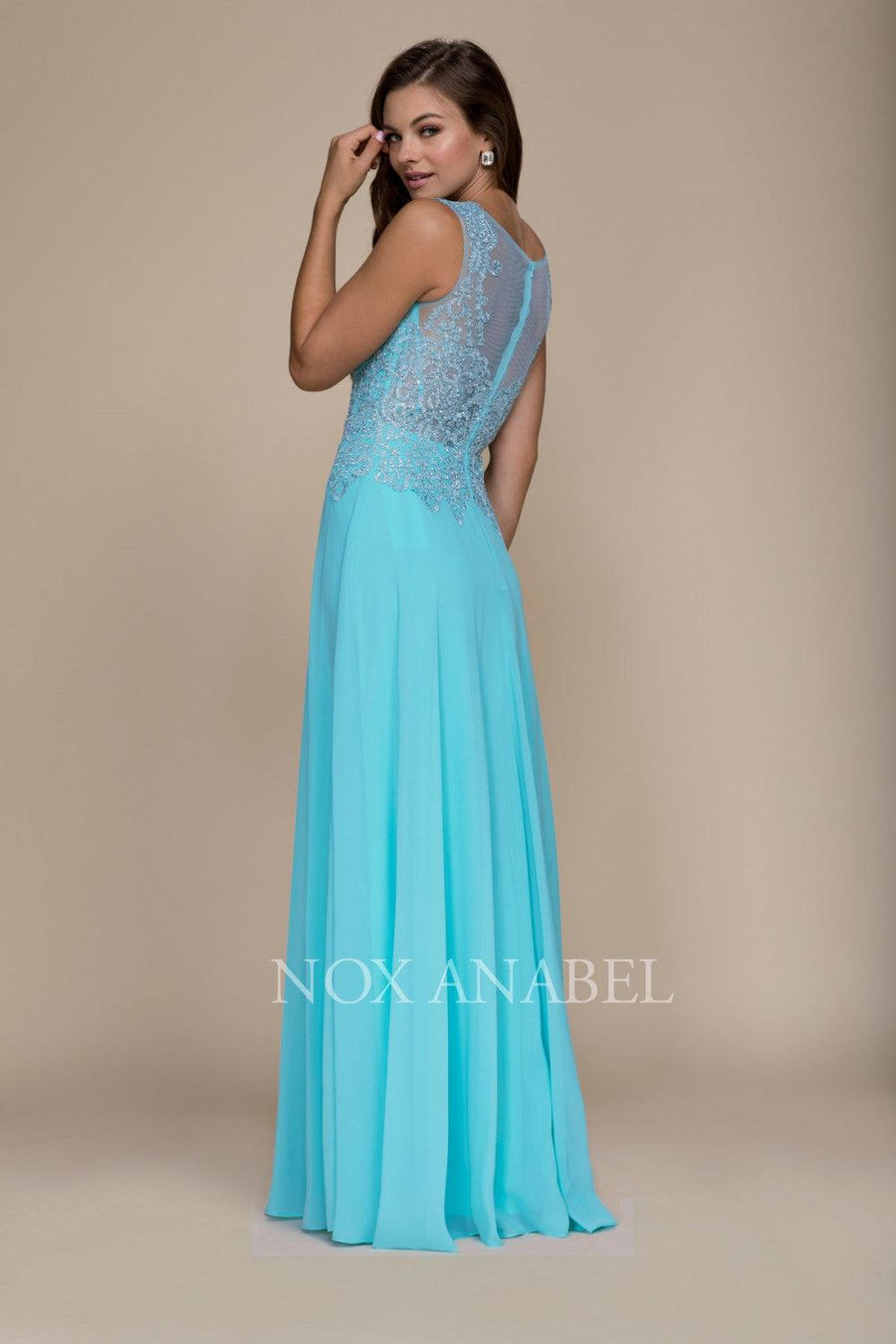 Long Sleeveless Prom Dress Evening Gown - The Dress Outlet Nox Anabel