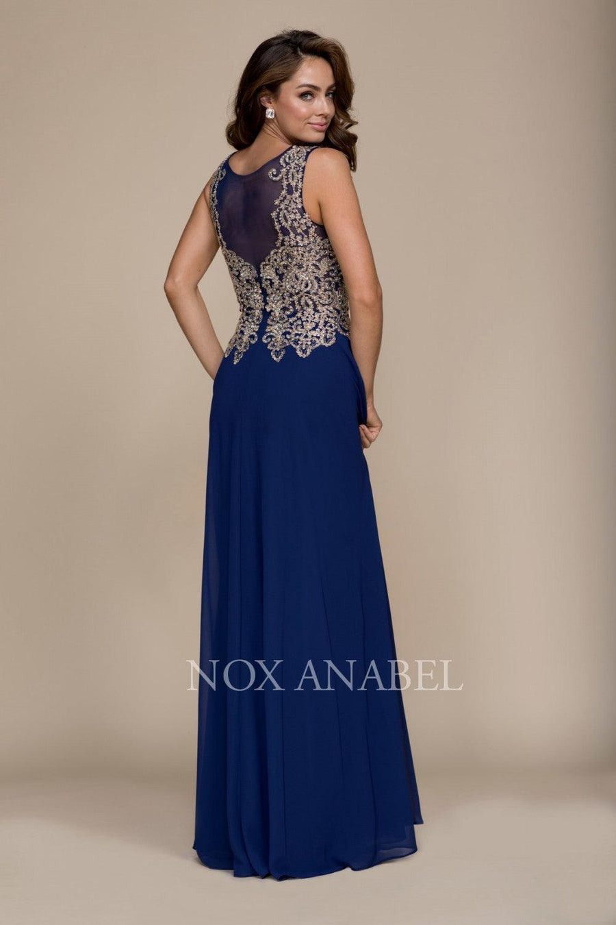 Long Sleeveless Prom Dress Evening Gown - The Dress Outlet Nox Anabel