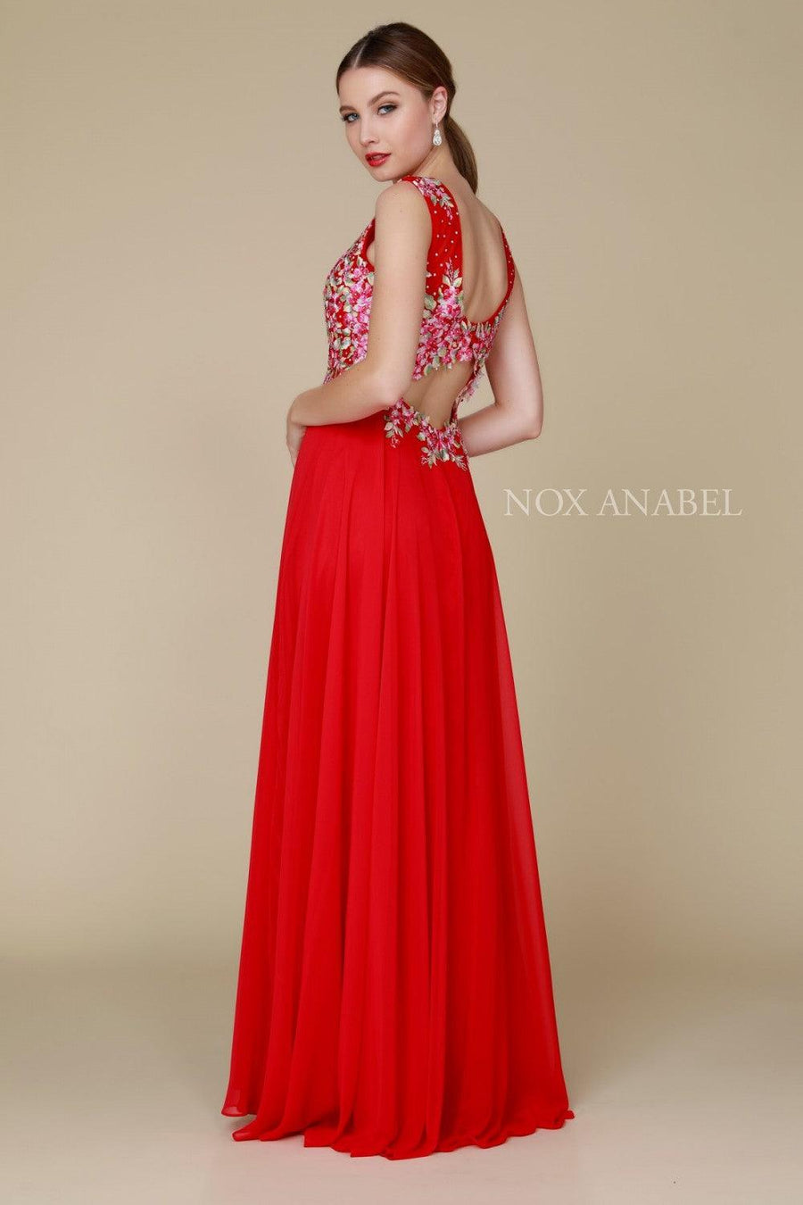 Long Sleeveless Prom Dress Formal - The Dress Outlet Nox Anabel