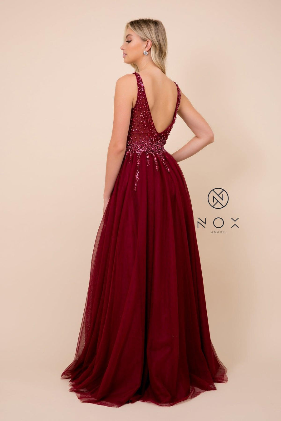 Long Sleeveless Sexy Prom Dress Evening Gown - The Dress Outlet Nox Anabel