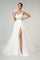 Long Spaghetti Strap Sheer Bodice Wedding Gown - The Dress Outlet