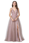 Long Spaghetti Straps Evening Prom Ball Gown - The Dress Outlet