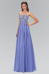 Long Strapless Chiffon Prom Formal Dress - The Dress Outlet Elizabeth K