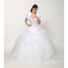 Long Strapless Quinceanera Ball Gown - The Dress Outlet Juliet