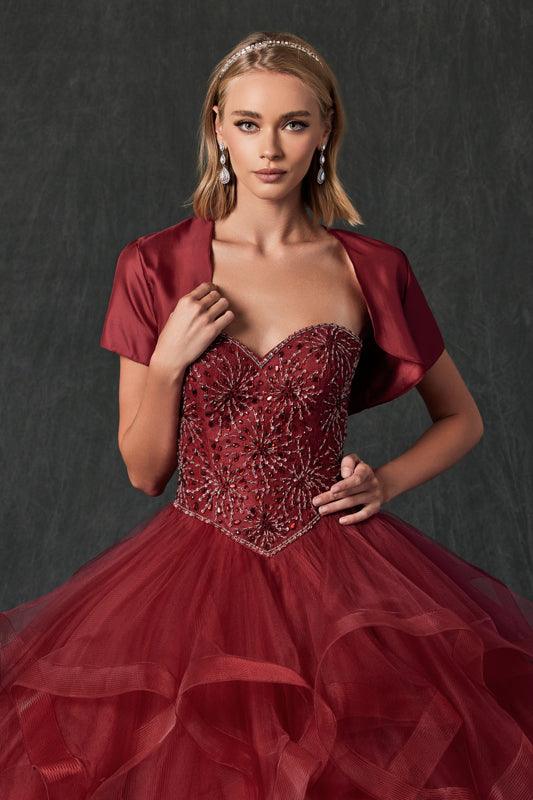 Long Strapless Quinceanera Ball Gown - The Dress Outlet