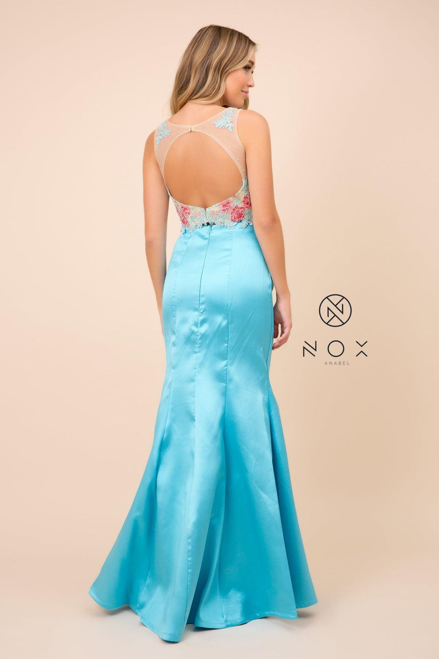 Long Two Piece Mermaid Prom Dress Evening Gown - The Dress Outlet Nox Anabel