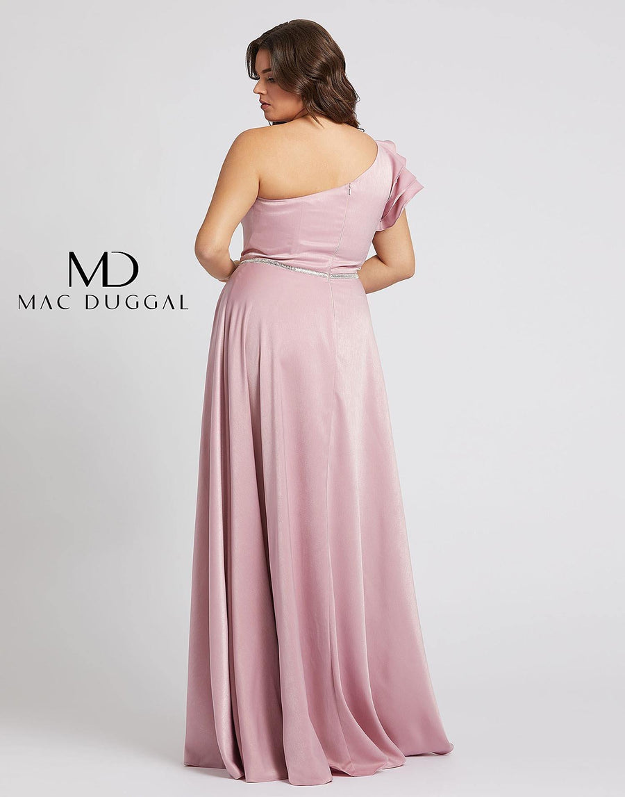 Mac Duggal Fabulouss Long Plus Size One Shoulder Prom Dress 48979F - The Dress Outlet Mac Duggal