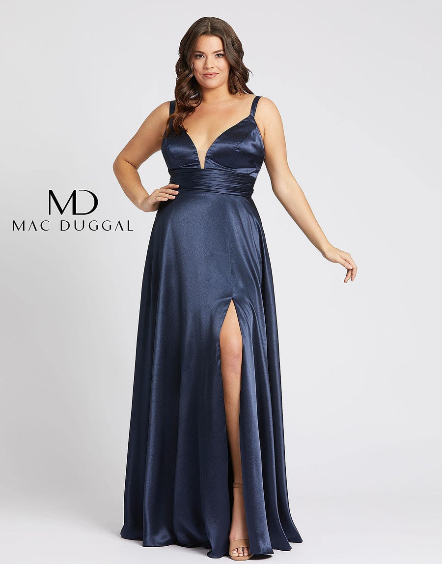 Mac Duggal Fabulouss Prom Plus Size Slit Dress 49044F - The Dress Outlet Mac Duggal