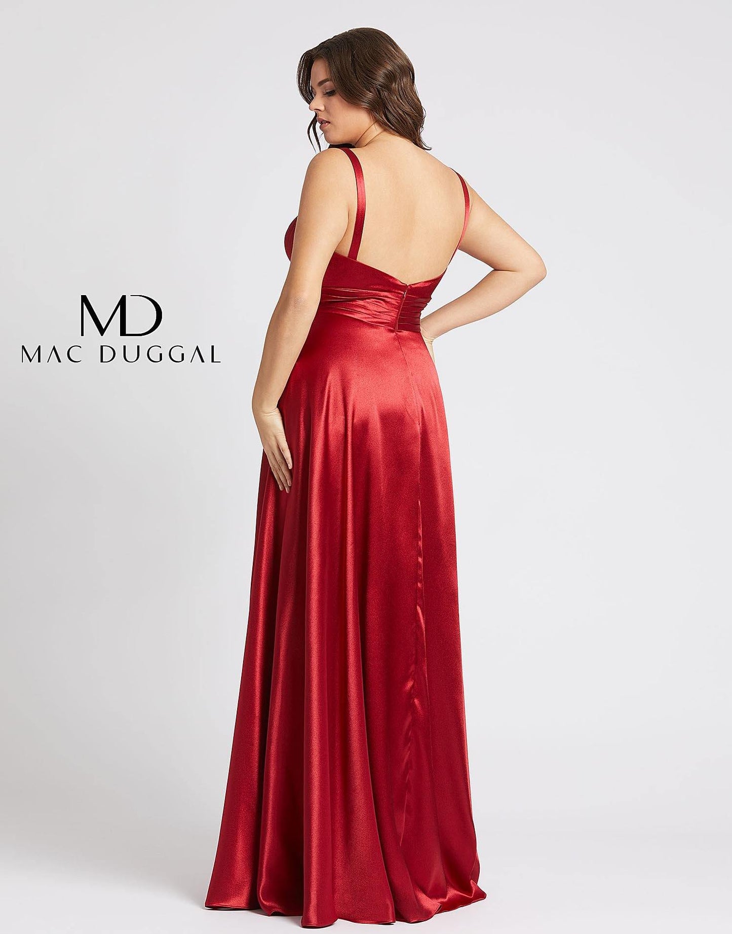 Mac Duggal Fabulouss Prom Plus Size Slit Dress 49044F - The Dress Outlet Mac Duggal