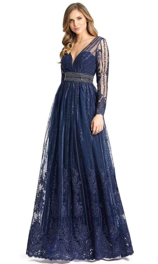 Mac Duggal Formal Long Sleeve Evening Dress 66591 - The Dress Outlet