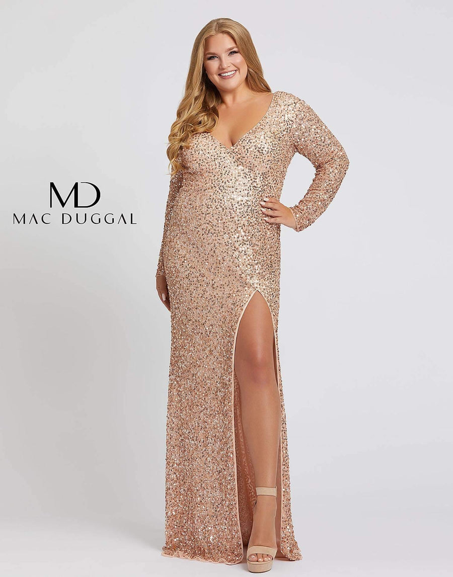 Mac Duggal Long Plus Size Prom Dress Sale - The Dress Outlet