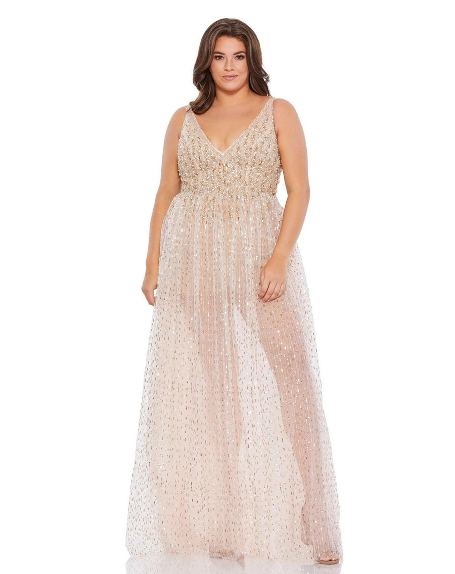 Mac Duggal Long Plus Size Prom Formal Gown 67742 - The Dress Outlet