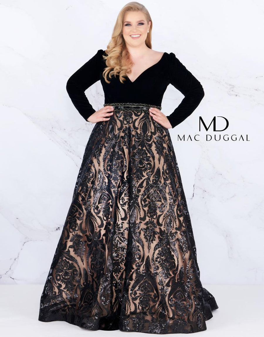 Mac Duggal Long Prom Plus Size Dress - The Dress Outlet Mac Duggal