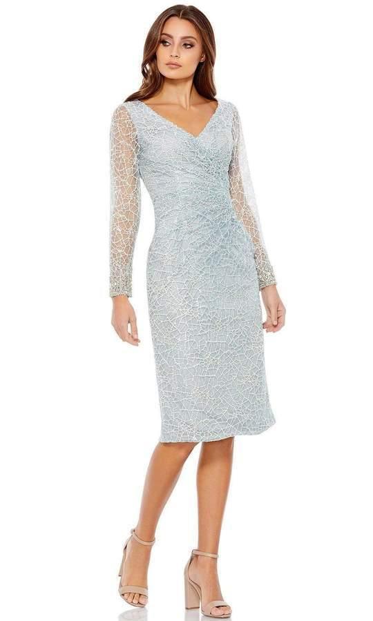 Mac Duggal Long Sleeve Cocktail Lace Dress 12408 - The Dress Outlet