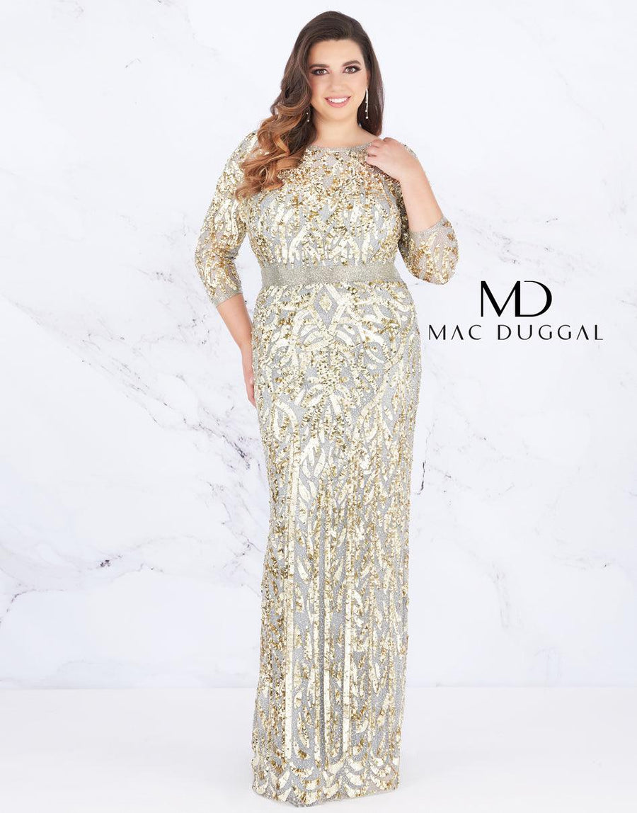 Mac Duggal Prom Long Dress Formal Plus Size - The Dress Outlet Mac Duggal