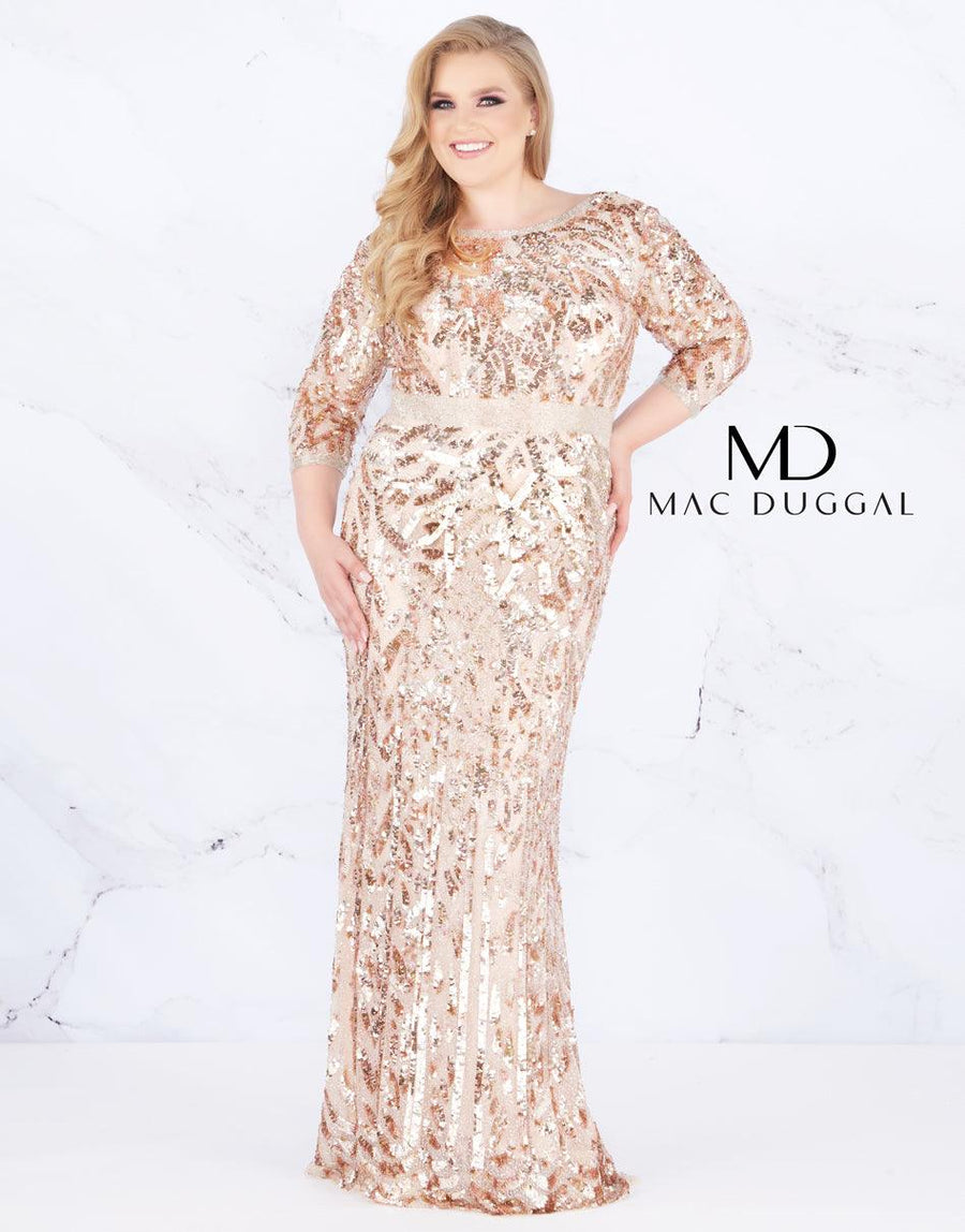 Mac Duggal Prom Long Dress Formal Plus Size - The Dress Outlet Mac Duggal