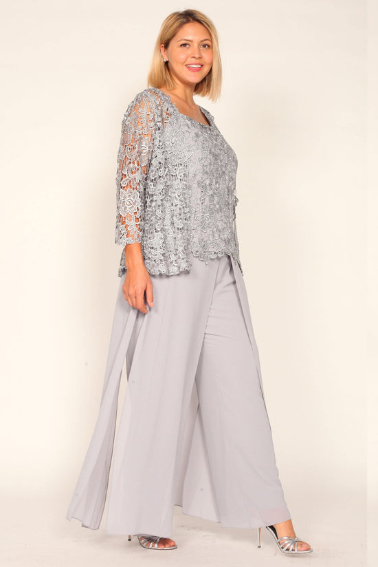 Silver Mother of the Bride Pant Suit for $129.99 – The Dress Outlet