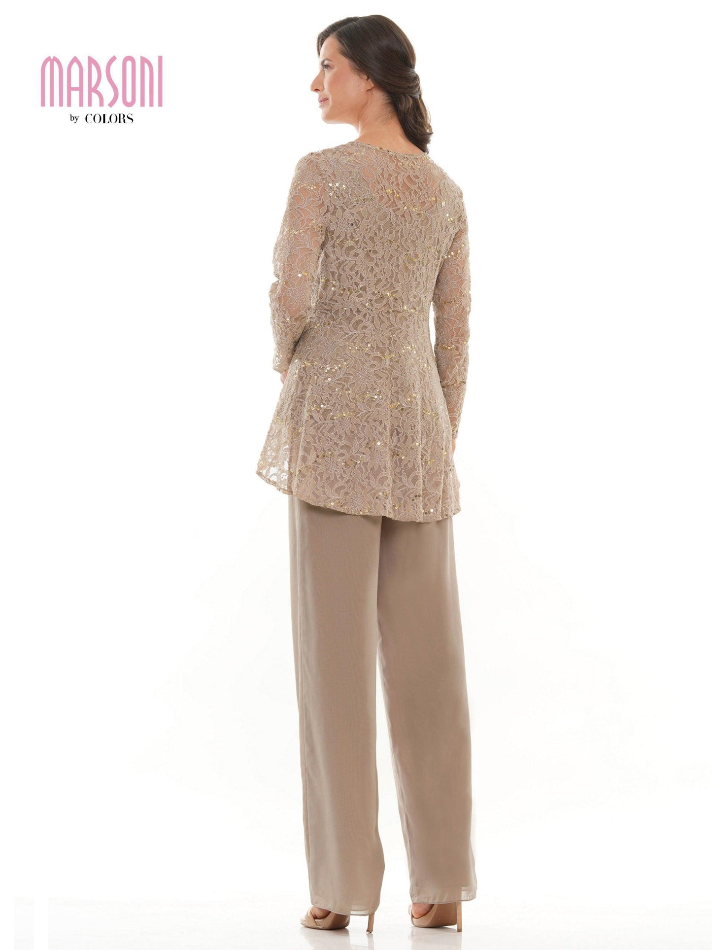 Marsoni Formal Long Sleeve Jacket Pant Suit 305 - The Dress Outlet