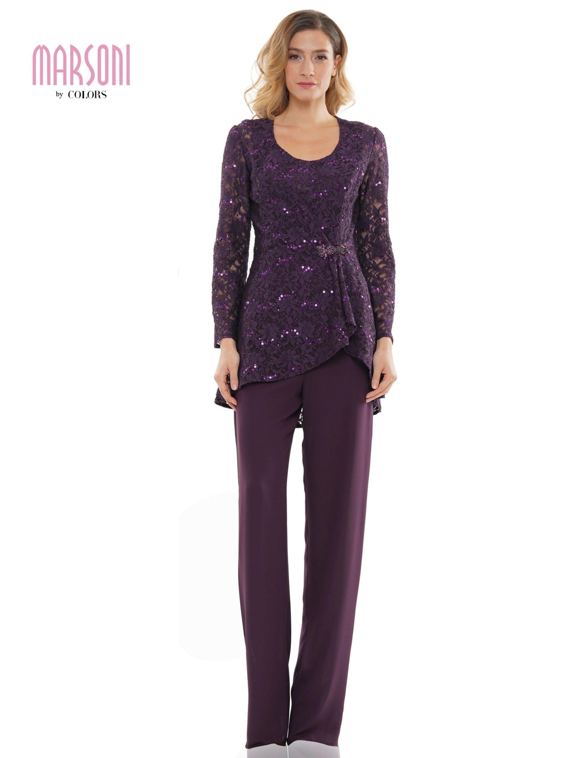 Eggplant Marsoni Formal Long Sleeve Jacket Pant Suit 305 for $155.99 ...