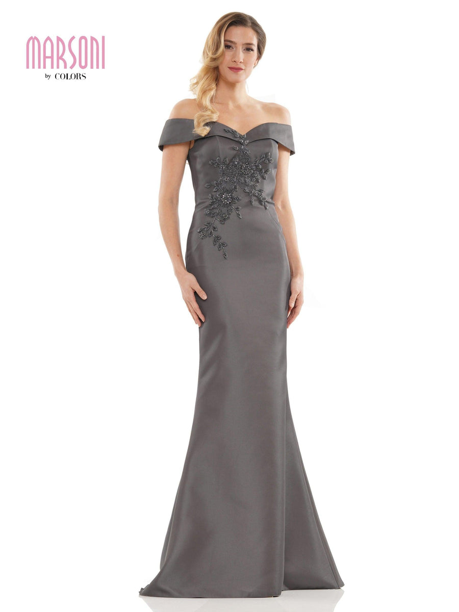 Marsoni Long Formal Off Shoulder Mermaid Dress 1142 - The Dress Outlet