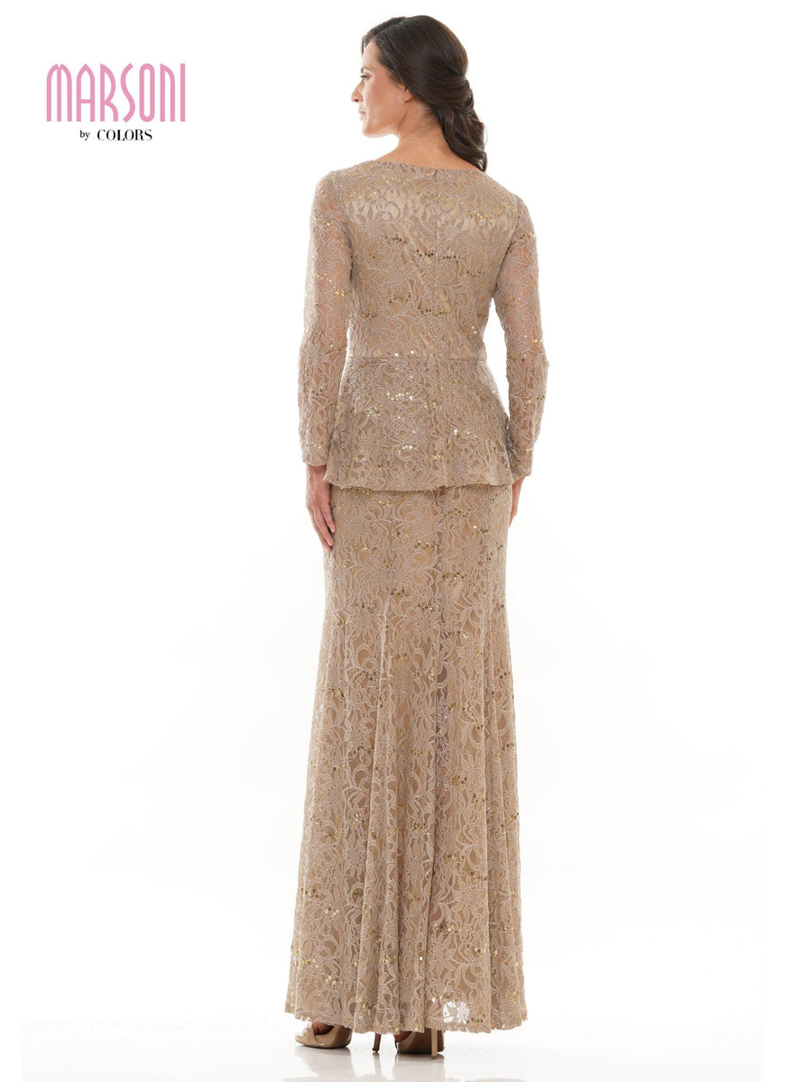 Bermuda Sand 6 Marsoni Long Mother of the Bride Lace Dress 306 Sale