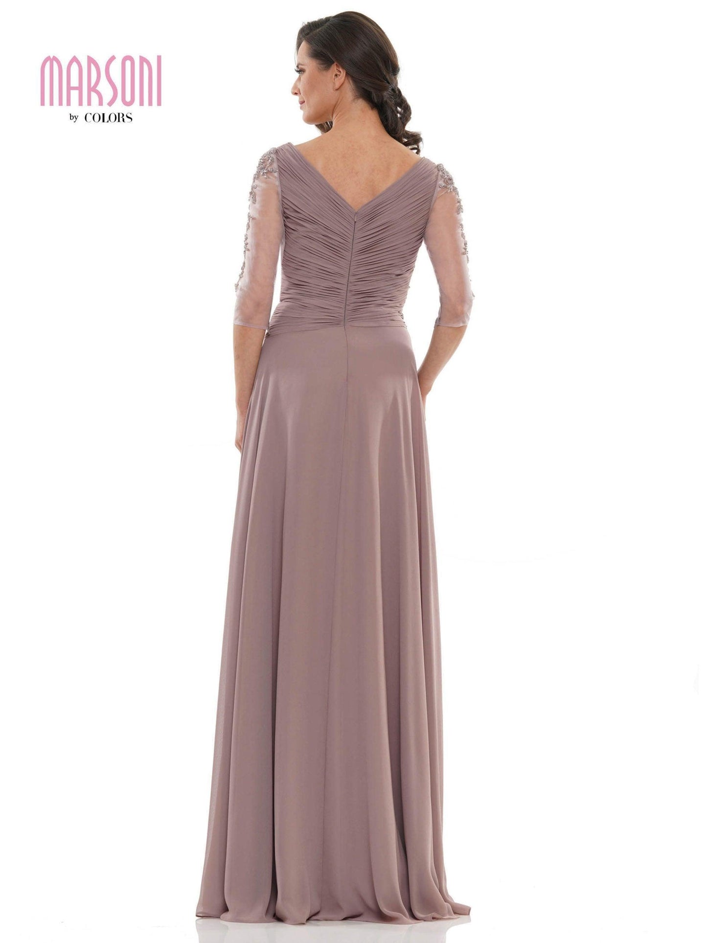 Marsoni Mother of the Bride Long Chiffon Dress 1135 - The Dress Outlet