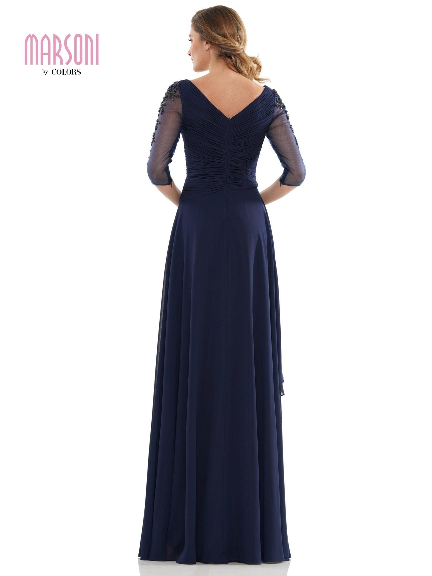 Marsoni Mother of the Bride Long Chiffon Dress 1135 - The Dress Outlet