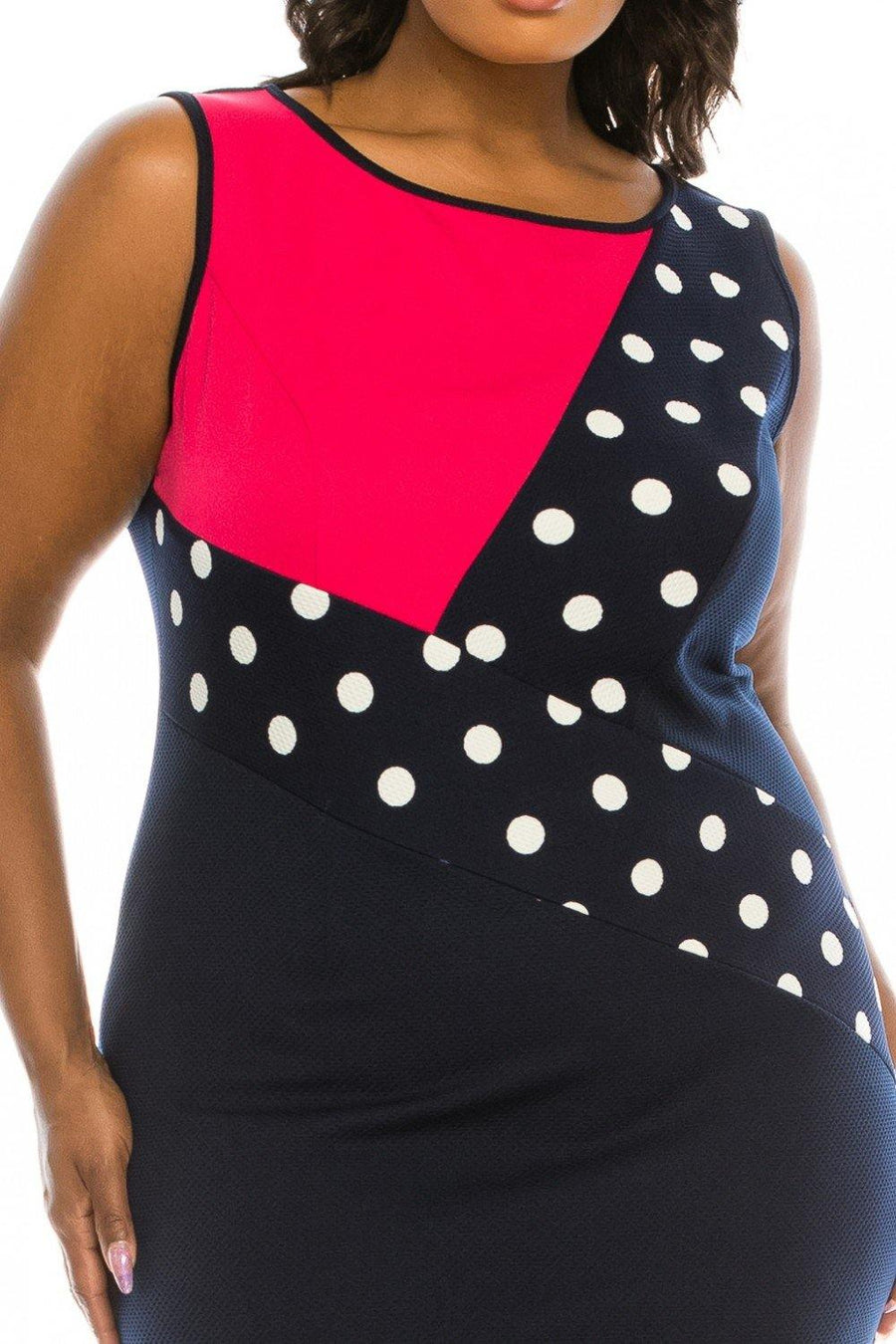 Maya Brooke Short Formal 2 Piece Polka Dot Jacket Dress - The Dress Outlet Maya Brooke