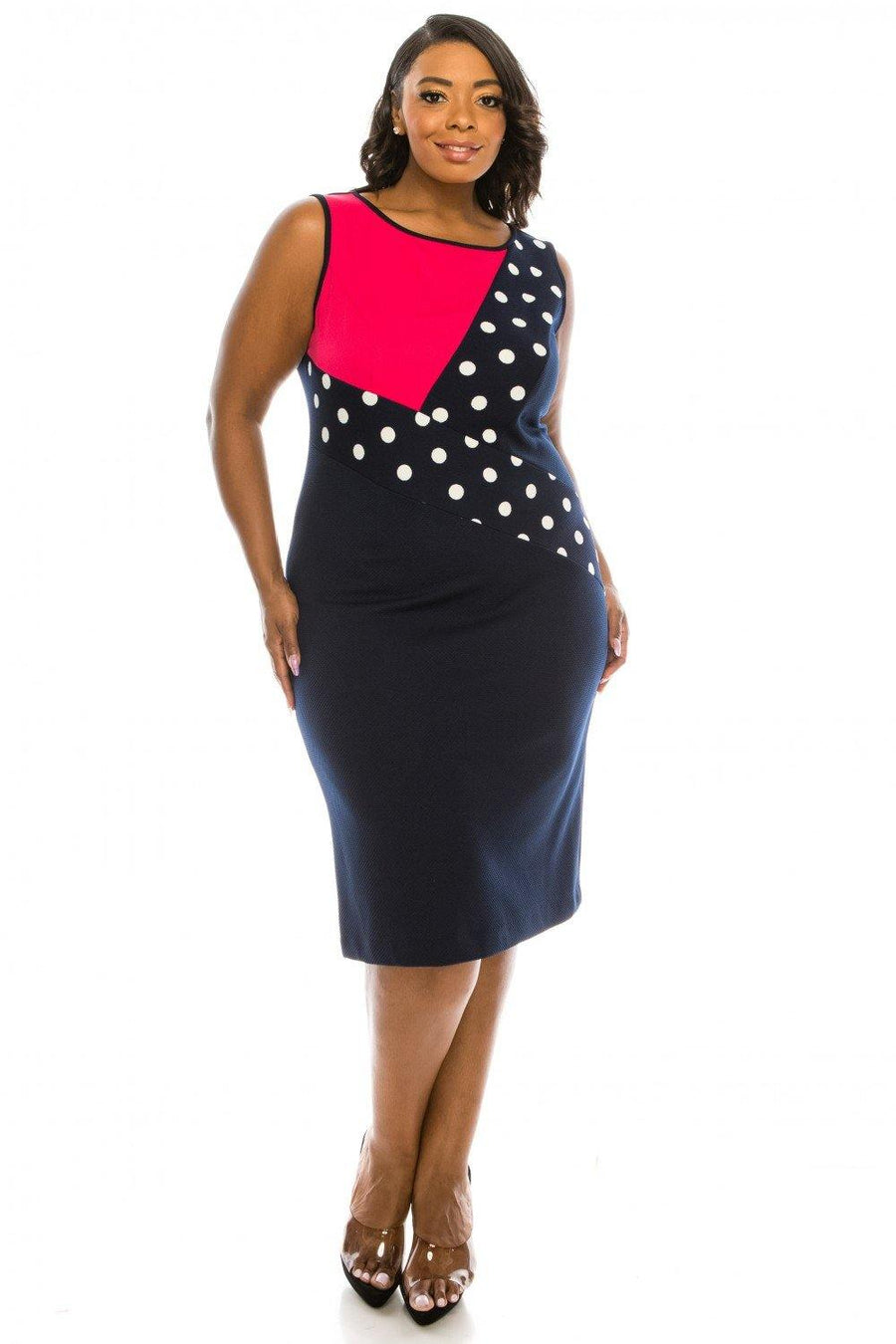 Maya Brooke Short Formal 2 Piece Polka Dot Jacket Dress - The Dress Outlet Maya Brooke