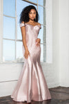 Mermaid Long Off Shoulder Formal Prom Dress - The Dress Outlet Elizabeth K