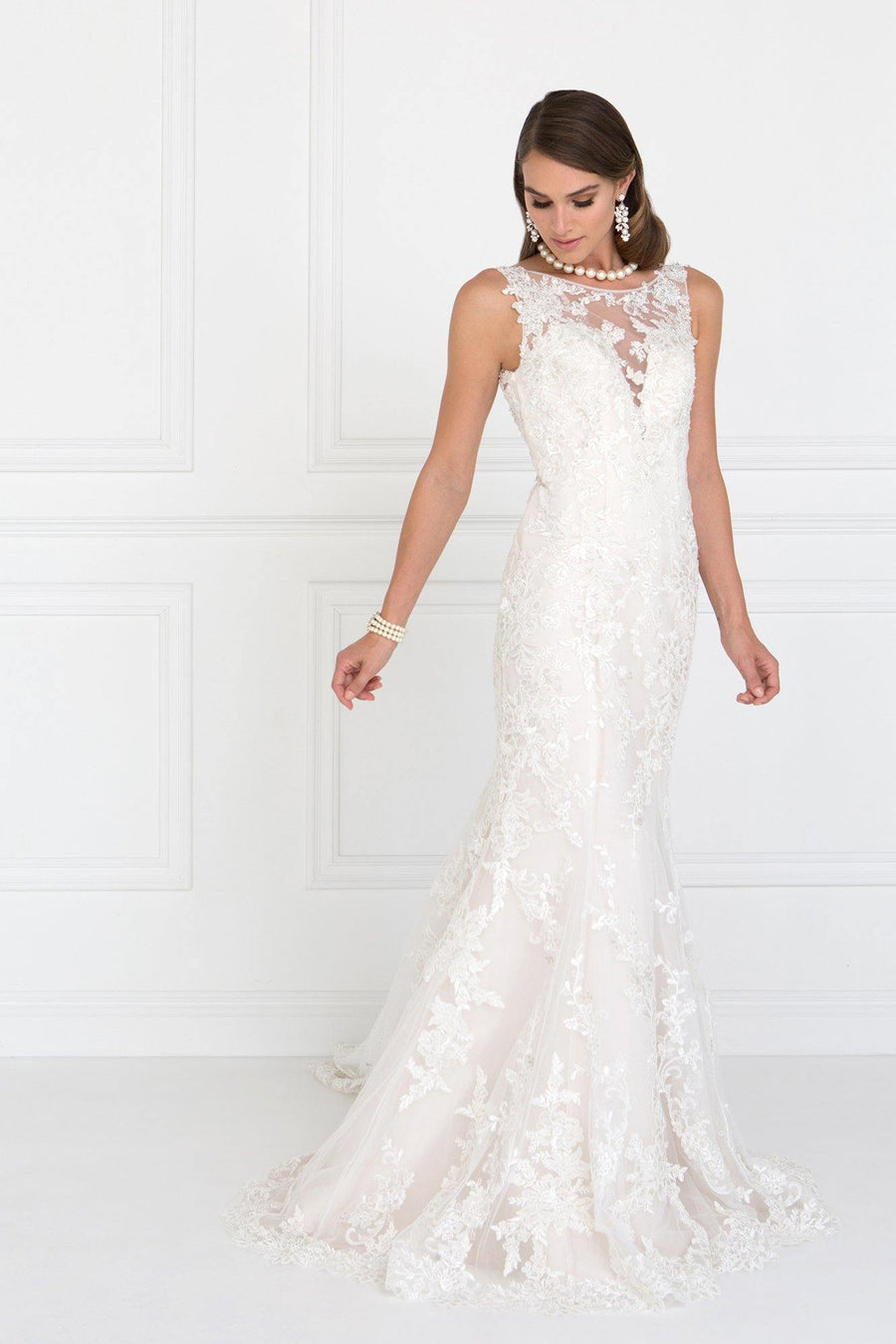 Mermaid Long Wedding Dress - The Dress Outlet Elizabeth K