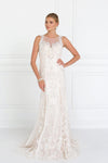 Mermaid Long Wedding Dress with Sheer Back - The Dress Outlet Elizabeth K