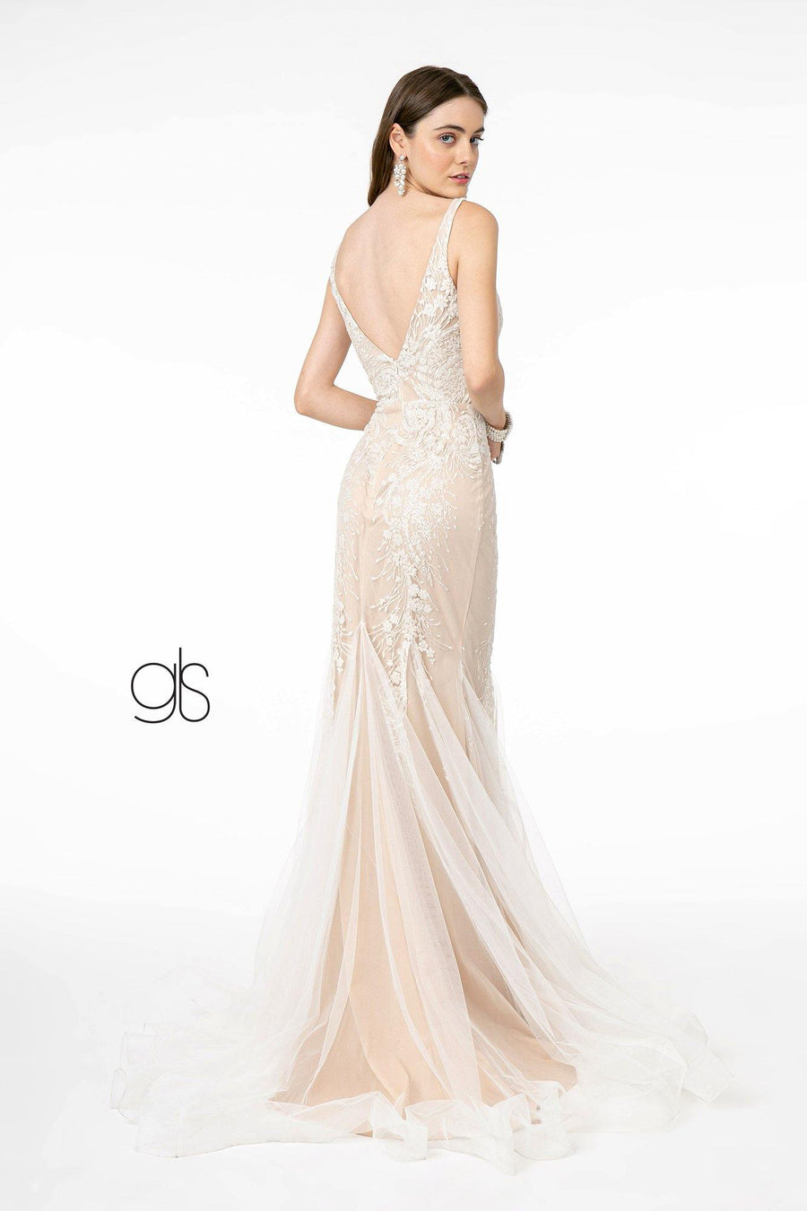 Mermaid Style Long Wedding Dress - The Dress Outlet Elizabeth K