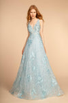 Mesh Illusion Embroidery Long Prom Dress - The Dress Outlet Elizabeth K