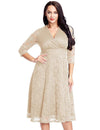 Modest Short Mother of the Bride Dress Plus Size Formal - The Dress Outlet LB