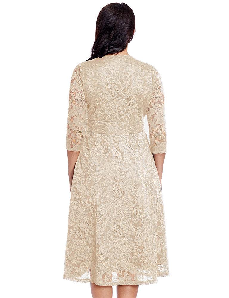 Modest Short Mother of the Bride Dress Plus Size Formal - The Dress Outlet LB