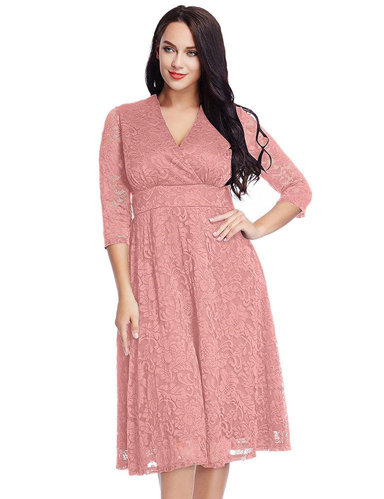 Modest Short Mother of the Bride Dress Plus Size Formal - The Dress Outlet LB