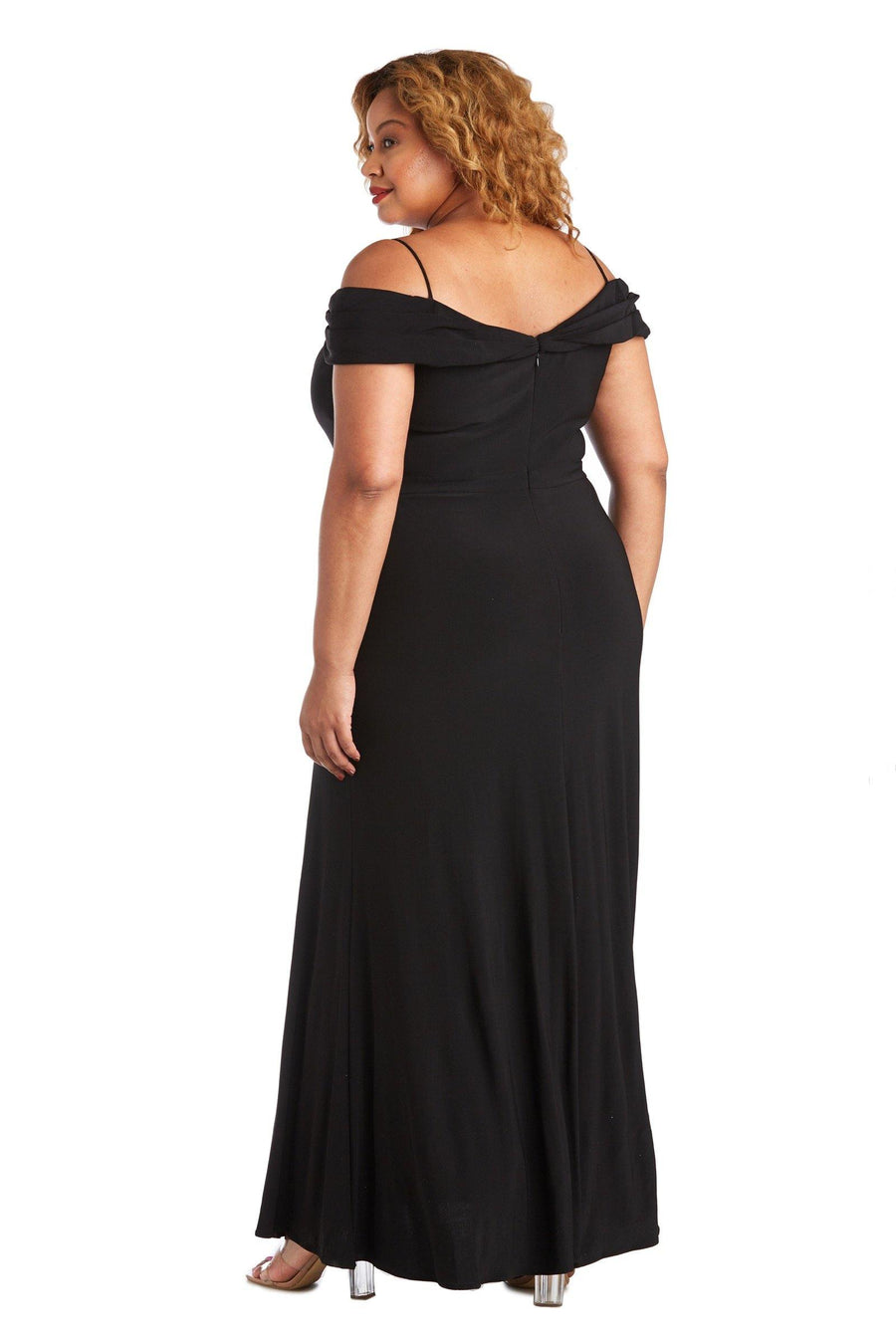 Morgan & Co Long Plus Size Evening Dress 12343WMM - The Dress Outlet