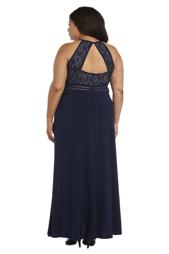 Black/Nude Morgan & Co 12524WM Long Plus Size Evening Dress for $79.99 ...