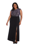 Morgan & Co Long Plus Size Formal Dress 12539WM - The Dress Outlet