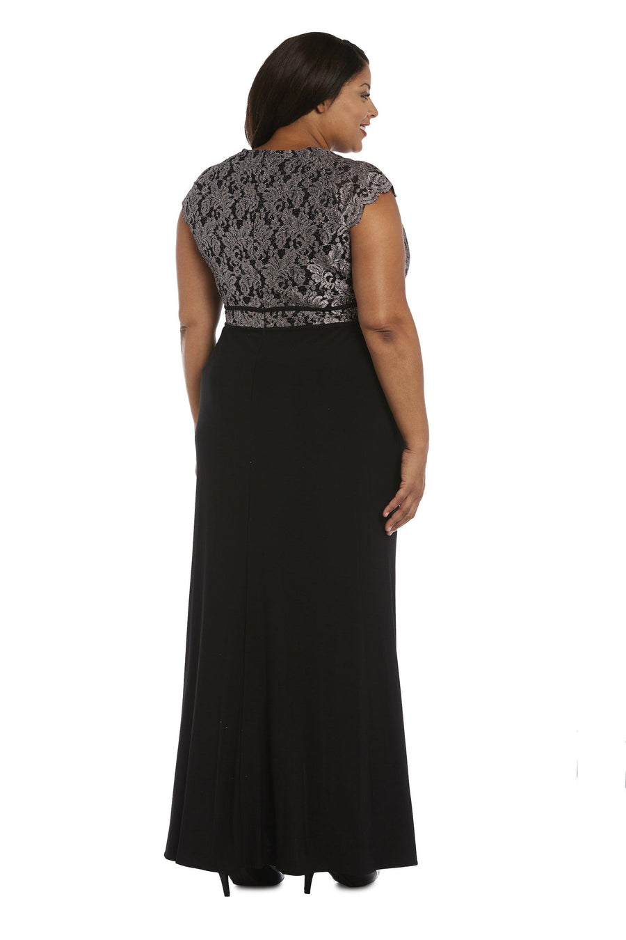 Morgan & Co Long Plus Size Formal Dress 12539WM - The Dress Outlet