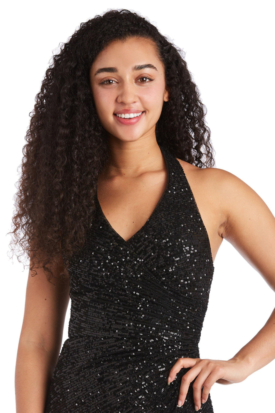 Morgan & Co Long Prom Sequins Dress 12779 - The Dress Outlet