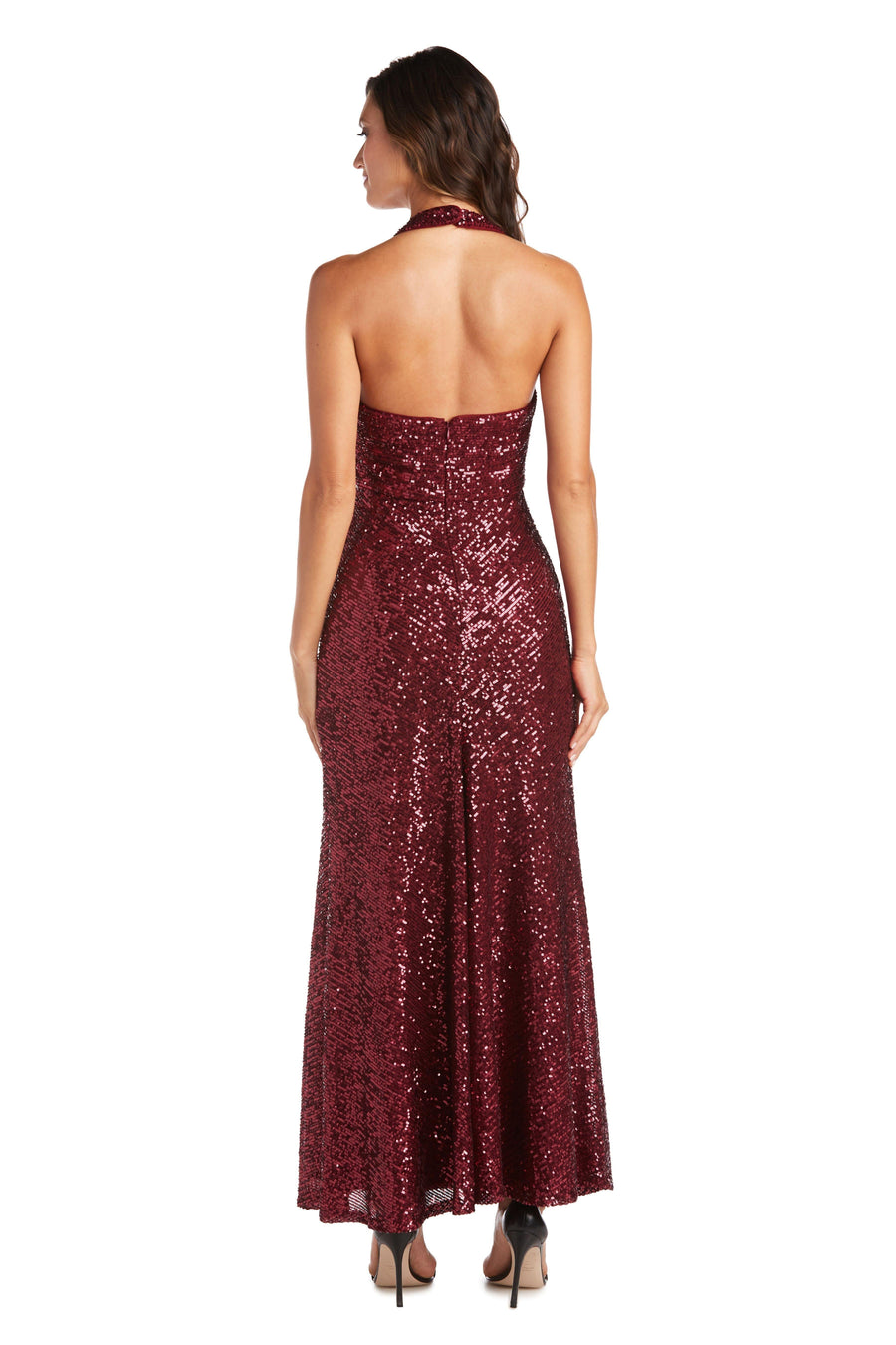 Morgan & Co Long Prom Sequins Dress 12779 - The Dress Outlet