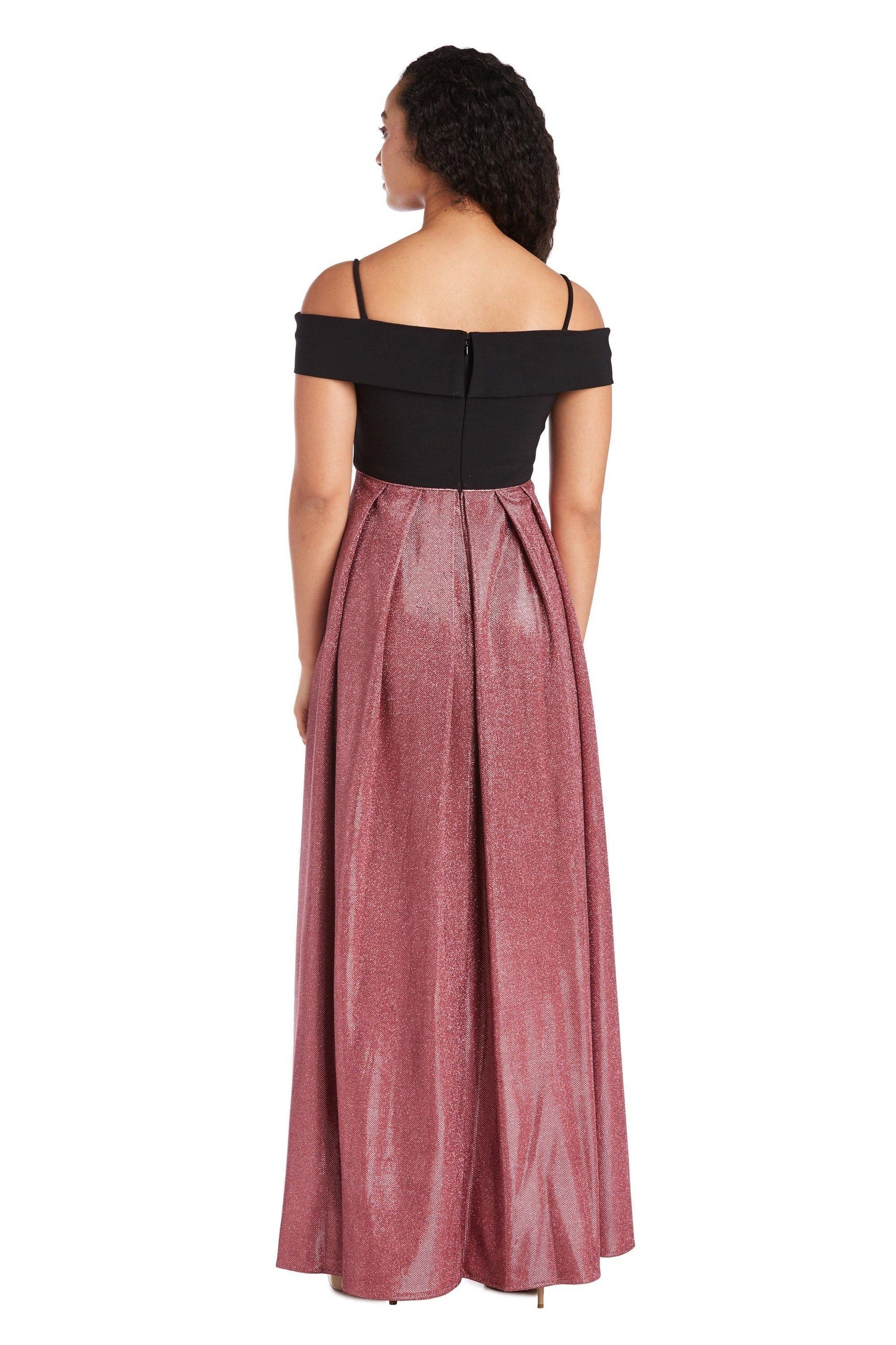 Morgan & Co Long Off Shoulder Formal Dress 12845 - The Dress Outlet