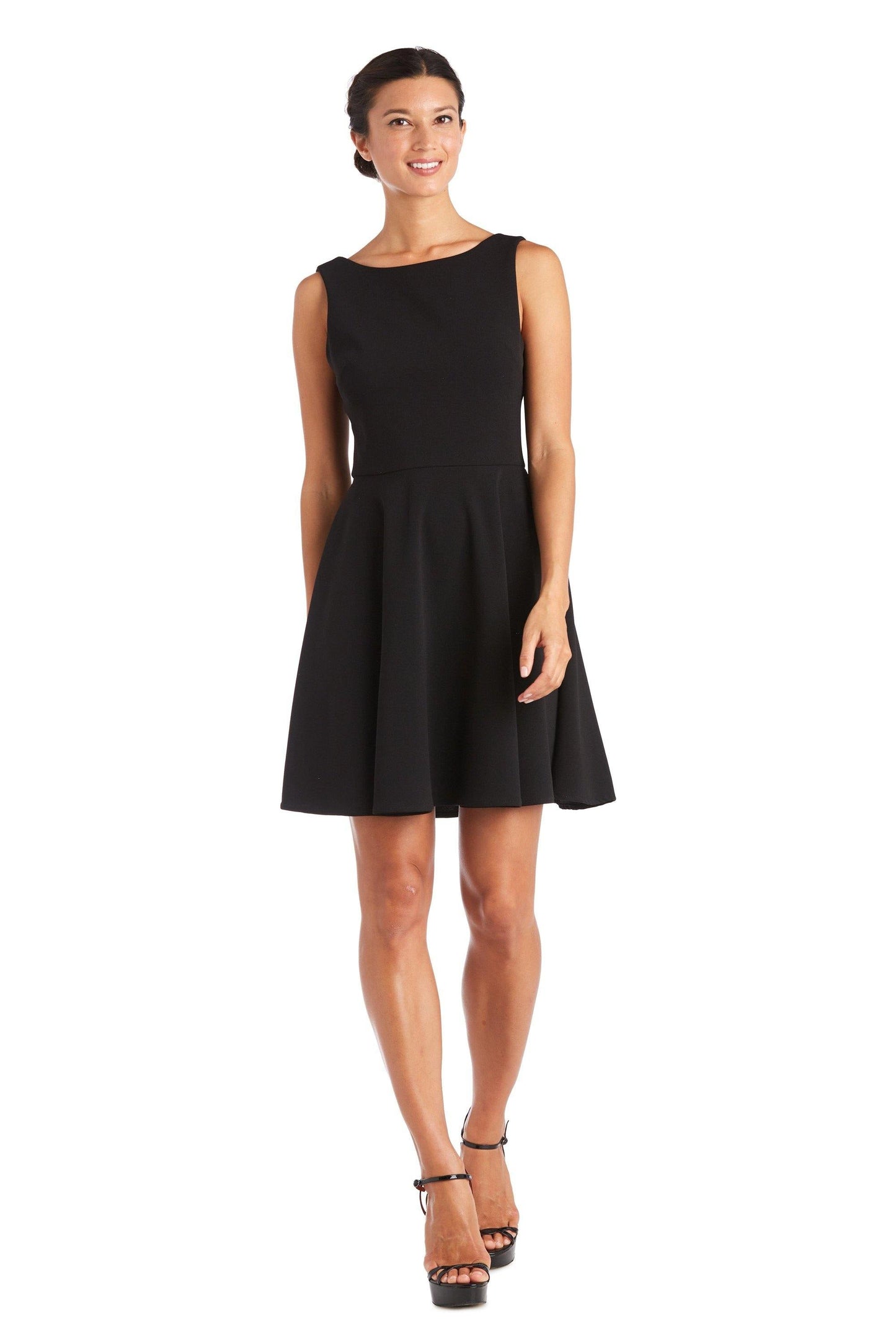 Morgan & Co. Skater Short Black Dress 12888 - The Dress Outlet