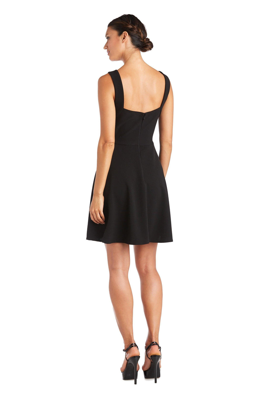 Morgan & Co. Skater Short Black Dress 12888 - The Dress Outlet