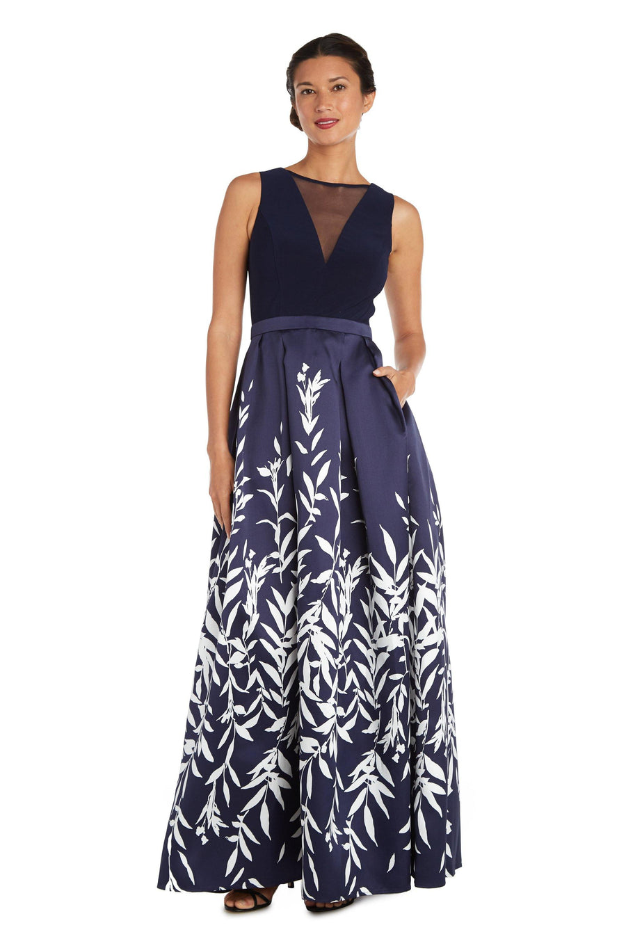 Morgan & Co. Long Printed Skirt Formal Dress 12961 - The Dress Outlet